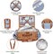 Picnic Baskets for 2, Picnic Basket with Waterproof Blanket, Picnic Basket Set with Washable Beach Mat & Large Insulated Cooler Compartment, Handmade Natural Wicker Hamper for Camping, Outdoor Party